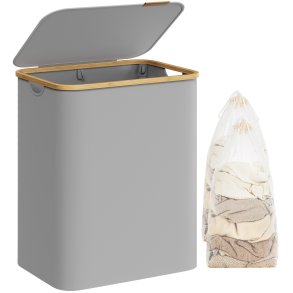 Vasket�jskurv med 2 rum - 2 vasket�jsposer - 130 liter - gr�