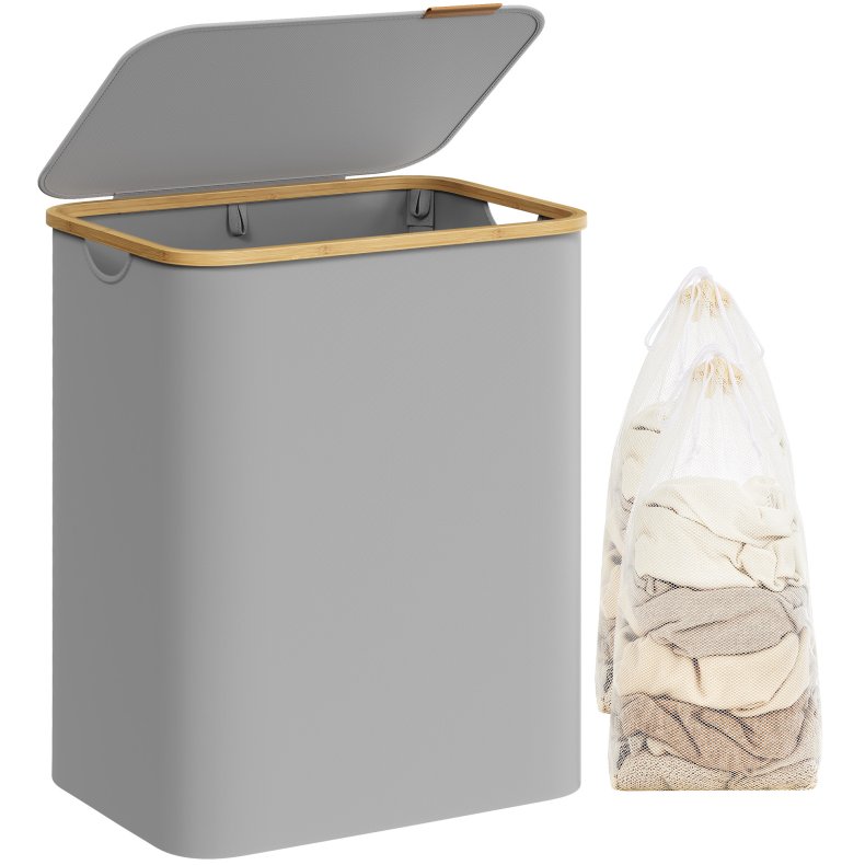 Vasket�jskurv med 2 rum - 2 vasket�jsposer - 130 liter - gr�