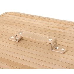 Vasketjskurv i bambus - 2 delt vasketjspose - 100 L - brun