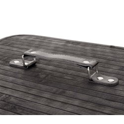 Vasketjskurv i bambus - 2 delt vasketjspose - 100 L - sort