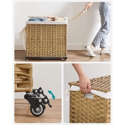 Vasket�jskurv - h�ndv�vet med aftagelige vasket�jsposer - brun