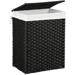 Vasket�jskurv med vasket�jspose - 90 liter - sort vasket�jskurv