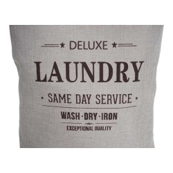 Vasketjskurv med 1 rum 56x49x30cm 82l - beige vasketjspose