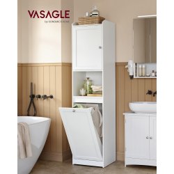 Badevrelsesskab med vasketjskurv - hvid - 40x40x170