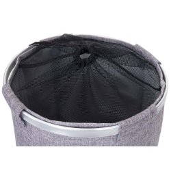 Vasketjspose 55x39cm 65l - gr rund vasketjskurv med net
