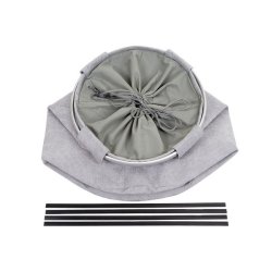 Vasketjspose 55x39cm 65l - gr rund vasketjskurv