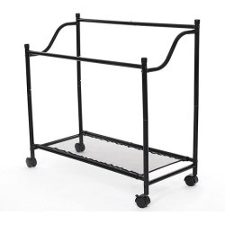 Vasketjskurve - vasketjsvogn p hjul med 4 aftagelige rum - sort