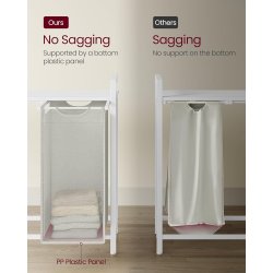 Vasketjskurve med 4 rum - 4 vasketjsposer - hvid