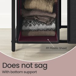 Vasketjskurve p stativ med 3 rum - 3 vasketjsposer - brun