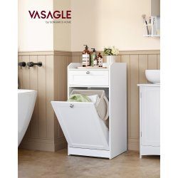 Badev�relsesskab med vasket�jskurv - hvid - 40x40x80,2