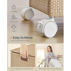 Vasketjskurv p 140L med 3 aftagelige vasketjsposer - brun