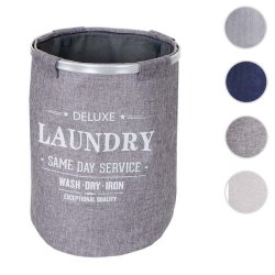 Vasketjspose 55x39cm 65l - gr rund vasketjskurv med net