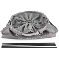 Vasketjskurv 55x39cm 65l - gr rund vasketjspose med hndtag