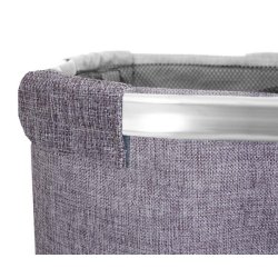 Vasketjskurv med 2 rum 56x49x30cm 82l - gr vasketjspose