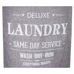 Vasketjskurv med 2 rum 56x49x30cm 82l - gr vasketjspose