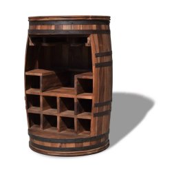 Vintnde bar i massiv rosentr - Rosey-Say barskab og vinreol