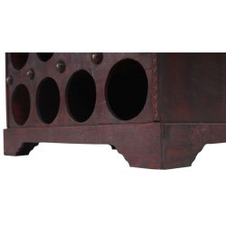 Vinreol - vinreol i tr til 20 flasker med skuffe i kolonistil