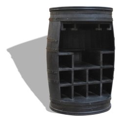 Vintnde barskab Rosey-Say Black - sort barskab og vinreol