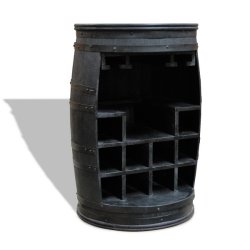 Vintnde barskab Rosey-Say Black - sort barskab og vinreol