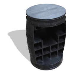 Vintnde barskab Rosey-Say Black - sort barskab og vinreol