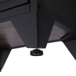 Vitrine - vitrineskab - rustik brun og sort st�l - 40x30x140