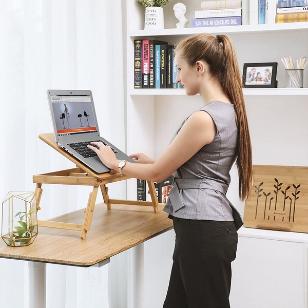 Bærebar laptop stand i bambus, produktbillede 7 af 8, Køkken hos HomeNordic
