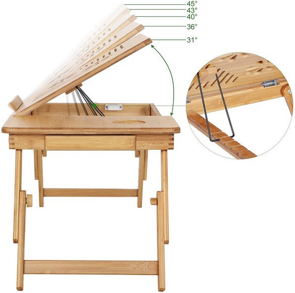 Bærebar laptop stand i bambus, produktbillede 3 af 8, Køkken hos HomeNordic