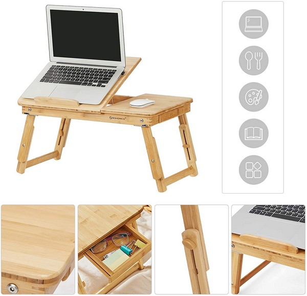Bærebar laptop stand i bambus, produktbillede 3 af 6, Køkken hos HomeNordic