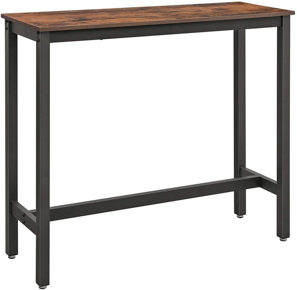 Billede af Barbord - højbord i industrielt design - rustik brun 120x40x100 - Køkkenudstyr - Daily-Living