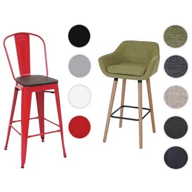 Barstole med ryglæn - høj og lav ryg