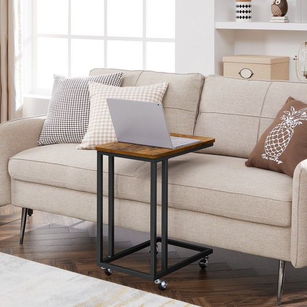Billede af Sidebord i industrielt design til sofa eller seng - rustik brun - Borde > Sideborde - Daily-Living