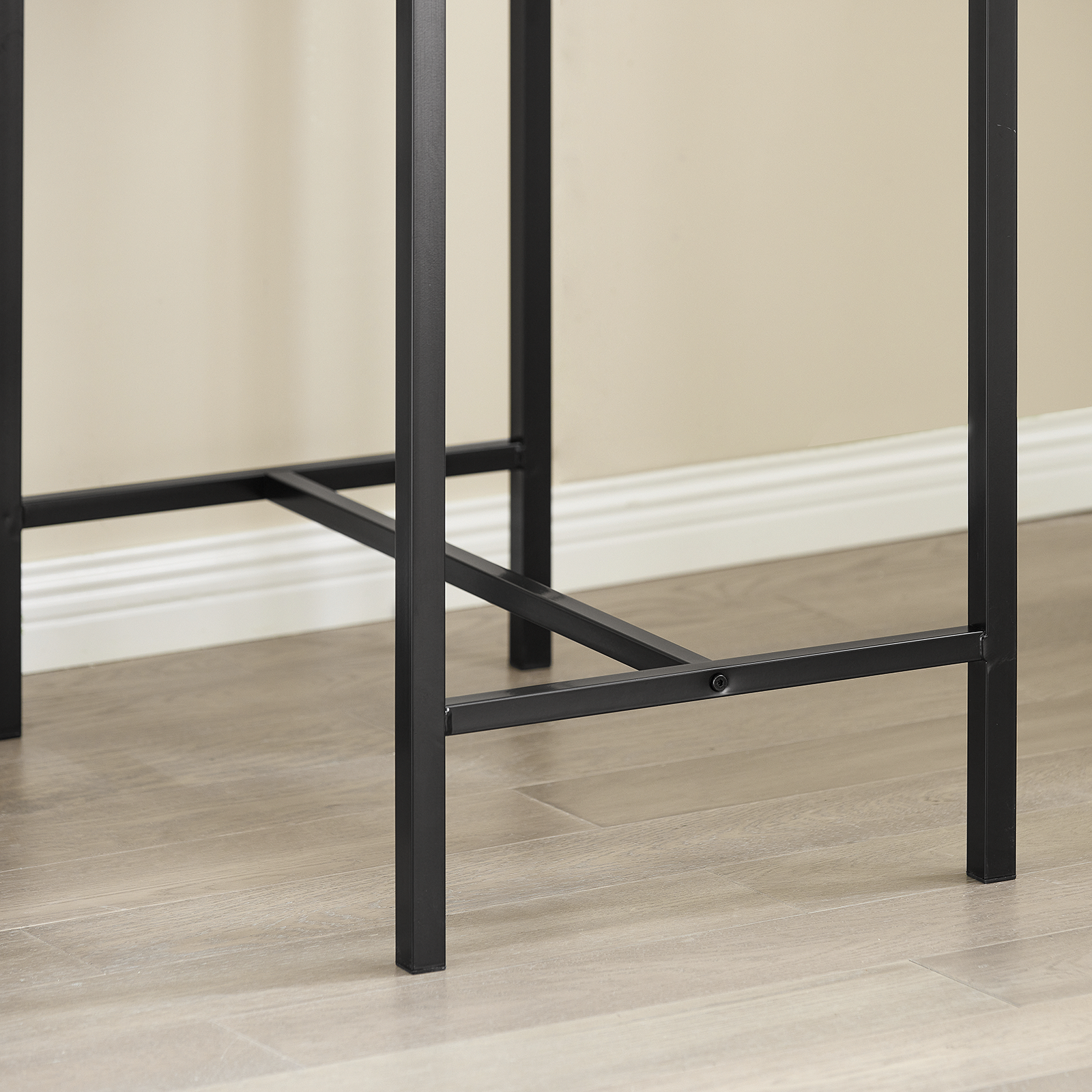 Barbord med skamler, barbordssæt, brun træ look 80x50x87, produktbillede 6 af 8, Barborde hos HomeNordic