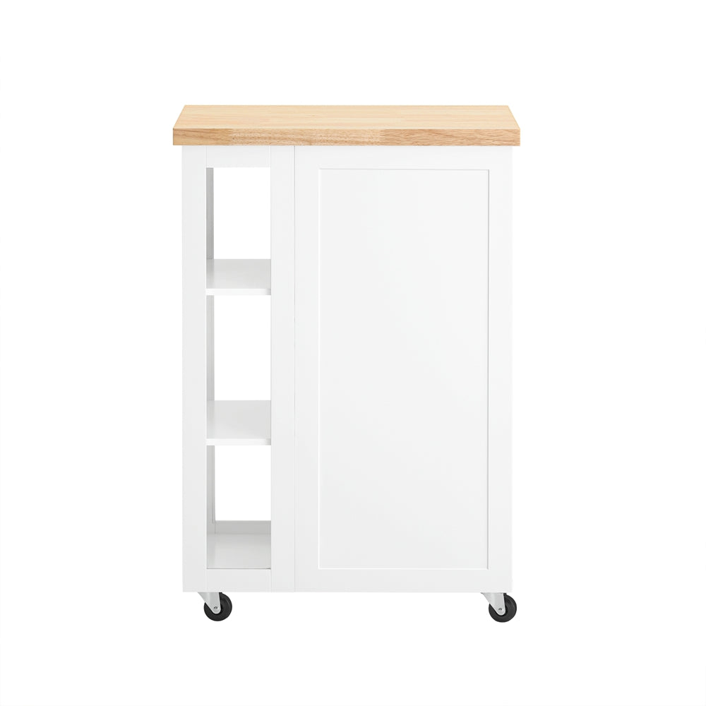Køkkenvogn på hjul, rullebord og køkkenø, hvid 60 x 40 x 90cm, produktbillede 4 af 11, Barvogne & rulleborde hos HomeNordic