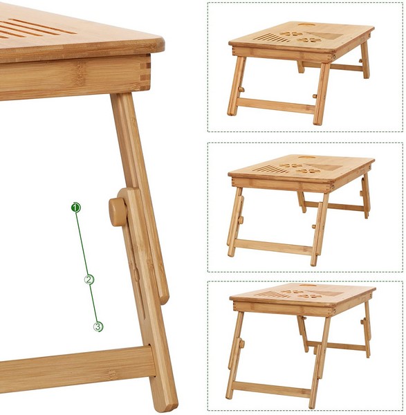 Bærebar laptop stand i bambus, produktbillede 4 af 8, Køkken hos HomeNordic