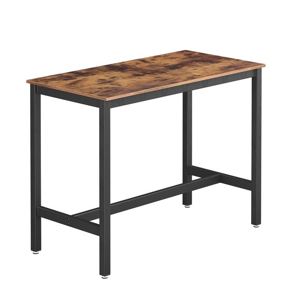 Billede af Barbord - højbord i industrielt design - rustik brun 120x60x90 - Køkkenudstyr - Daily-Living