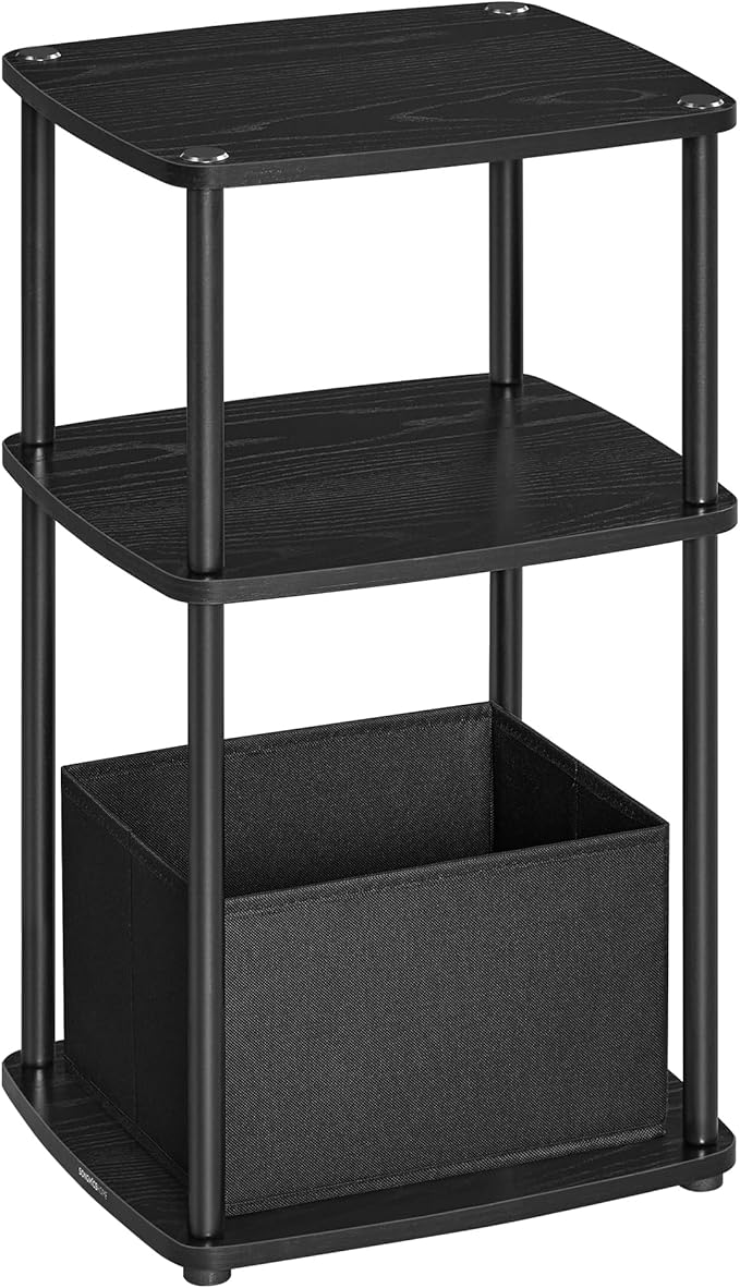 Sidebord Sengebord Med Stofkurv Hjørnebord Sort 30x34x58 Borde > Sengeborde Daily Living