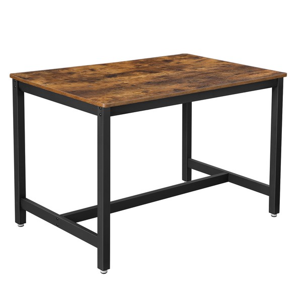 Billede af Spisebord i industrielt design - rustik brun bord 120 x 75 x 75 - Køkkenudstyr - Daily-Living