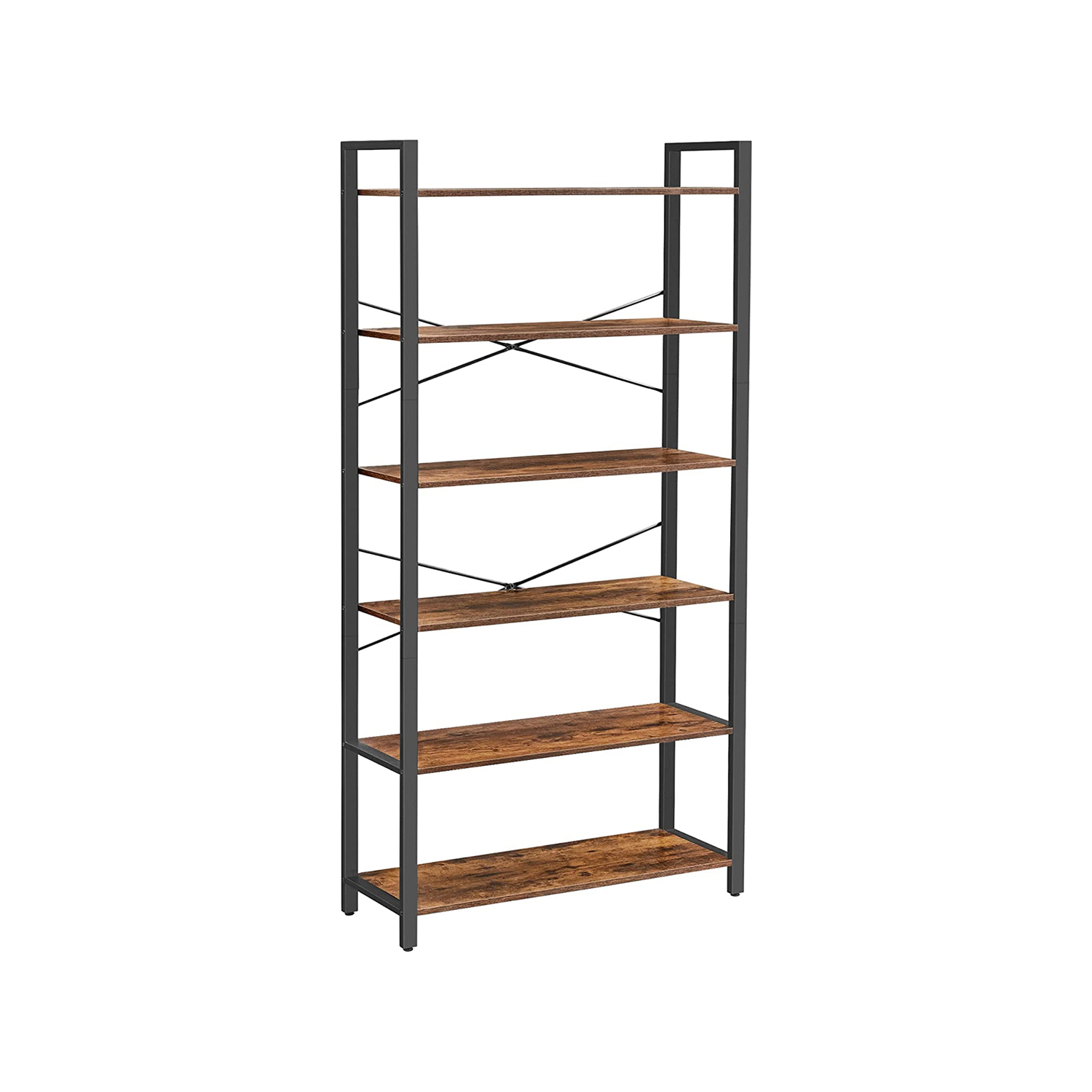 Reol – stuereol i industrielt design – rustik brun 186 x 80 x 30 – Reoler og hylder > Reoler – gulvreoler og stuereoler – Daily-Living